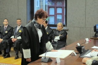 Ascensión Roncero toma posesión de su cargo como Secretaria Coordinadora de Bizkaia ante la Secretaria de Gobierno del TSJPV
